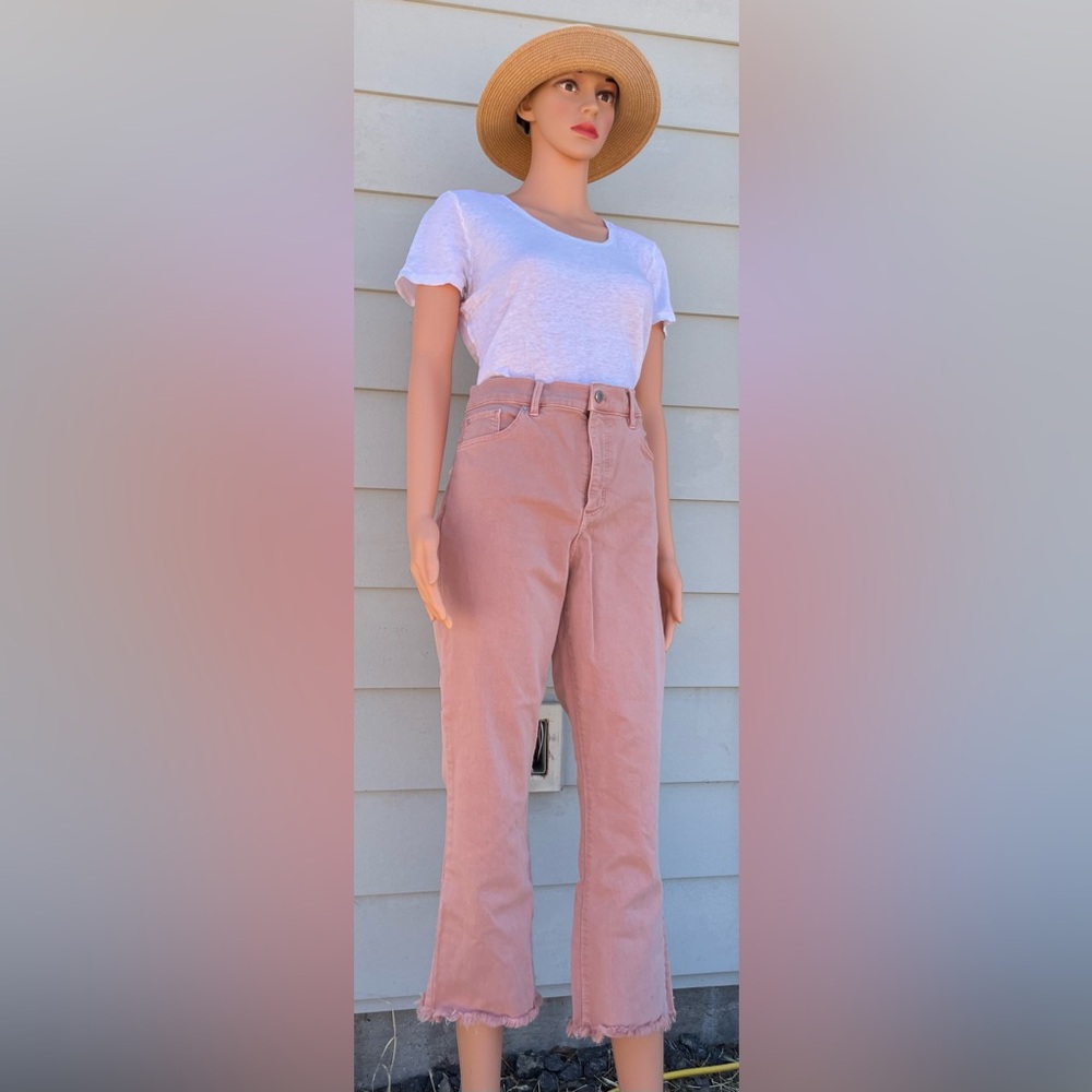 Ann Taylor Kick Crop Pink Jeans